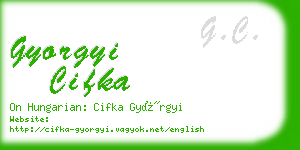 gyorgyi cifka business card